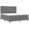 Vidaxl LED Box Spring Postelja Svetlo siva in bela. 180 x 200 cm