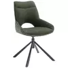STOLICA crna, maslinasto zelena metal, tekstil