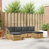 Setovi sofa 6 pcs Bijela i antracit 245 x 122,5 x 73 cm