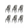 HANAH HOME Set 6 stolica Ritim Grey Black