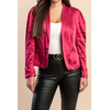 Blazer v imitaciji satena, fuksija