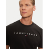 Tommy Jeans Majica Linear Logo DM0DM20744 Črna Regular Fit