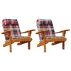 Jastučići za stolice 2 pcs Crveno karo 58 x 77 x 4,5 cm