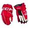 Hokejske rokavice CCM Tacks XF 80 Red/White Senior 13 palcev