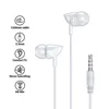 Slusalice REMAX Wired RW-106 3.5 mm bele