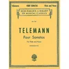 TELEMANN note FOUR SONATAS VOL 1767,FL+PIAN