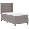 Vidaxl LED Box Spring Postelja z vzmetnico Taupe 80 x 200 cm blago