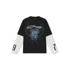 Ed Hardy Majica 1971 Skull golobje modra / črna / bela