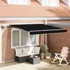 Skrovita tenda Crna 300 x 250 cm tkanina