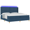 vidaXL vidaXL Box Spring postelja z vzmetnico in LED modra 200x200 cm tkanina, (22048990)