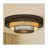 Brilagi - LED stropna svetiljka DAKOTA LUNETA LED/12W/230V prečnika 60 cm crna/ratan