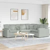Modularna sofa s jastucima, baršunasta, svijetlosiva