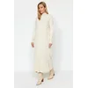 Trendyol Modest Ženska haljina Tctaw24Eb00015, Bež