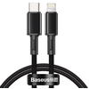 Baseus High Density Braided Cable Type-C to Lightning, PD,  20W, 1m (Black)