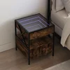 Noćni ormarić s beskonačnim LED boja hrasta 40 x 40 x 51 cm