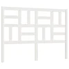 Vidaxl Posteljno vzglavje belo 126x4x104 cm trdna borovina