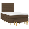 vidaXL vidaXL Box spring postelja z vzmetnico temno rjava 120x190 cm blago, (21112060)
