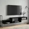 TV ormar za montažu na zid Zidna montaža Crni hrast
