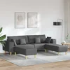 Sofa s jastukom 3 pcs Tamno siva tkanina