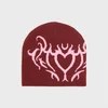 Cropp - Kapa beanie s printom - bordo