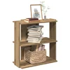Regal za knjige s 3 razina boja hrasta 60x30x60 cm drveni
