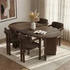 HANAH HOME Set Trpezarijski sto i 4 stolice Meridia 4 Milano Walnut Dark Walnut Brown