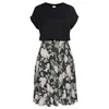 BUFFALO Obleka BF Kleid Cottage Paperba roza/črna