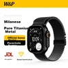 W&P Zamenska narukvica za pametni sat za Apple Watch Ultra 3/2 S11/10/9/8/SE3 Black, Crna