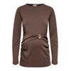 Only Maternity Majica OLMEVALYN temno rjava