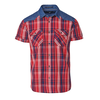 KOROSHI Srajca moder denim/rdeča/bela
