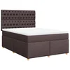 vidaXL vidaXL Box spring postelja z vzmetnico temno rjava 140x200 cm blago, (21306055)