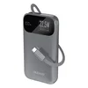DUDAO K31 10000 mAh 22,5 W PD prenosna baterija z vgrajenim kablom - siva