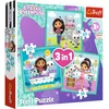 Northix Trefl Gabby S Dollhouse Puzzle Set 3v1