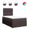 Vidaxl Box spring postelja z vzmetnico temno rjava 120x190 cm blago