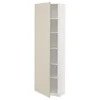 METOD Visoki element s policama, bela/Havstorp bež, 60x37x200 cm
