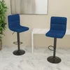 Vidaxl Barski stolčki 2 kosa modro blago