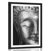 Plakat s paspartujem božanski Buda v črnobeli varianti - 20x30 black