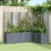 Vrtna sadilica s rešetkom plava siva 160 x 120 x 140 cm PP
