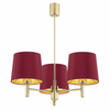 Argon 6266 - Luster na šipci PONTE PLUS 3xE27/15W/230V crvena