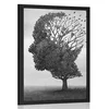 Plakat drevo v podobi obraza - 60x90 black