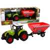 slomart LEAN TOYS Traktor na prikolico za žito, zelen
