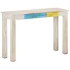 Vidaxl Konzolna mizica bela 115x35x77 cm robusten mangov les