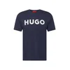 HUGO za moške. 50467556 Majica Dulivio navy (XS), Priložnostno, Bombaž, Kratek rokav, Trajnostni, Mornarica