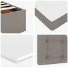 Vidaxl Otomanski posteljni okvir z vzmetnico taupe 120x190 cm blago