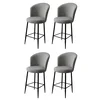 HANAH HOME Set 4 barske stolice Fora Grey Black