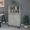 Visoka komoda siva betona 60x36x110 cm od konstruiranog drva