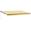 Tenda na uvlačenje žuto-bijela 5 x 3 m od tkanine i aluminija