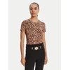Just Cavalli Majica 79PAHE07 CJ112 Rjava Slim Fit