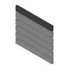 Aluminijasta ograja, profil 60x20mm, zidarska letev, antracit - 990
