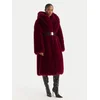 YES LONDON Krzno ECO/035 Bordo rdeča Regular Fit